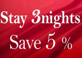 STAY 3 NIGHTS & SAVE 5%